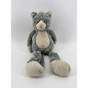 Jellycat London Junglie Cat Grey Cream Plush Stuffed Animal Toy Retired
